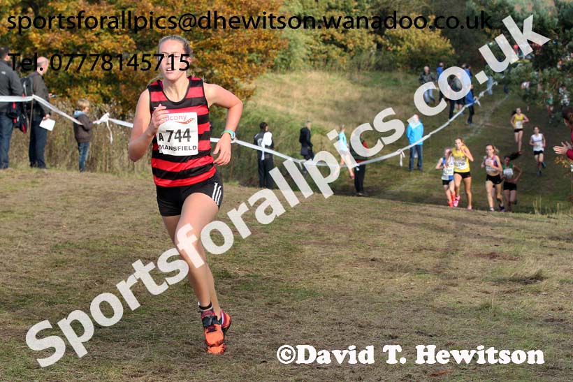 Girls under-15s, National Cross Country Relays, Berry Park, Mansfield. Photo: David T. Hewitson/Sports for All Pics